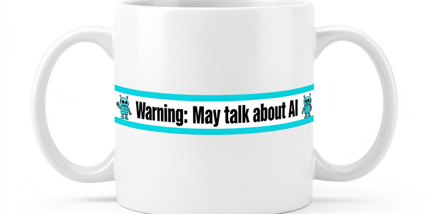 Warning May Talk About AI Mug