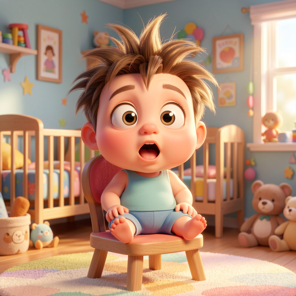 Funny 3D Animated Baby Art — Digital Download