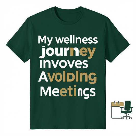 My Wellness Journey Involves Avoiding Meetings T-Shirt