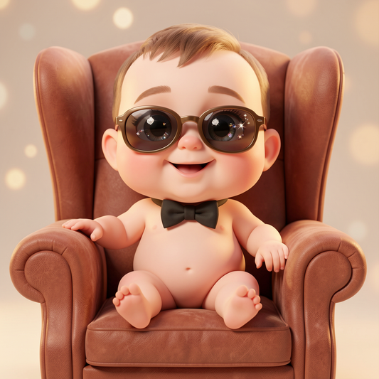 Funny 3D Animated Baby Art — Digital Download