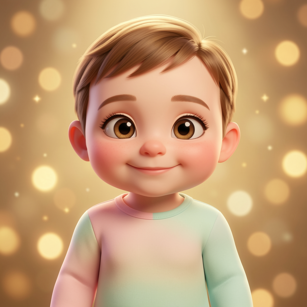 Baby Milestone Portrait — Custom Digital Art
