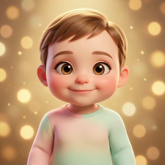 Baby Milestone Portrait — Custom Digital Art