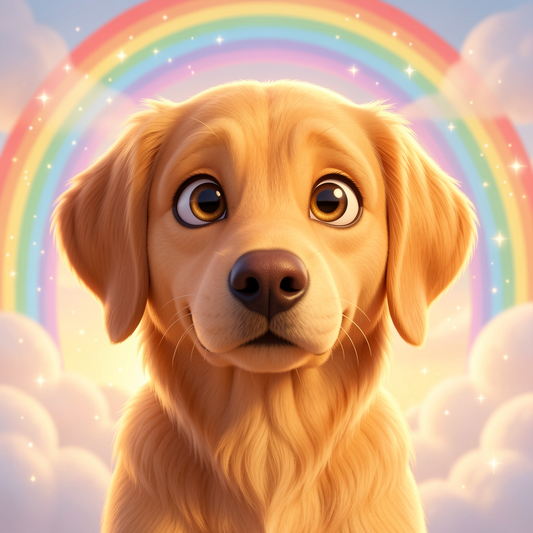Custom Pet Memorial Portrait — 3D Animated Style
